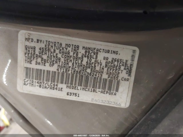 1999 TOYOTA AVALON 4T1BF18B8XU302413 Photo 8
