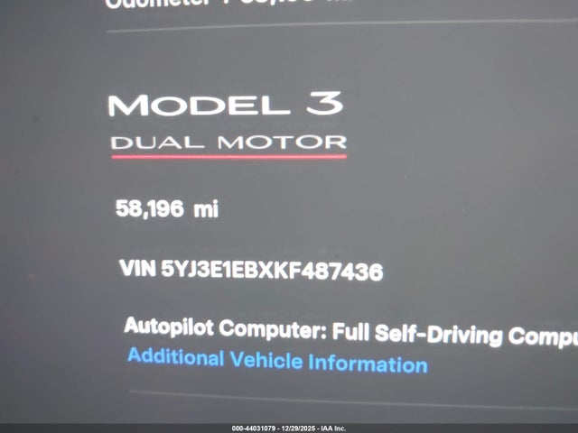 2019 TESLA MODEL 3 5YJ3E1EBXKF487436 Photo 6