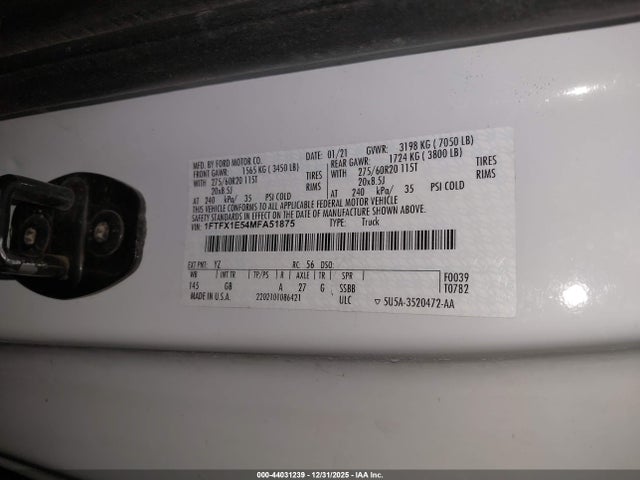 1FTFX1E54MFA51875 Ford F-150 Xl