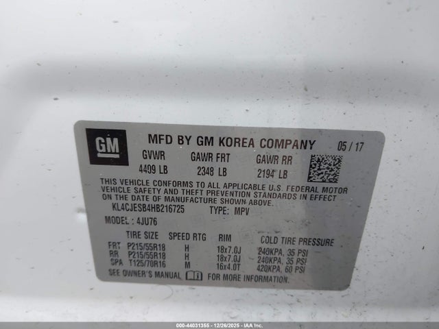 Buick Encore Preferred 2017 KL4CJESB4HB216725 Image 9