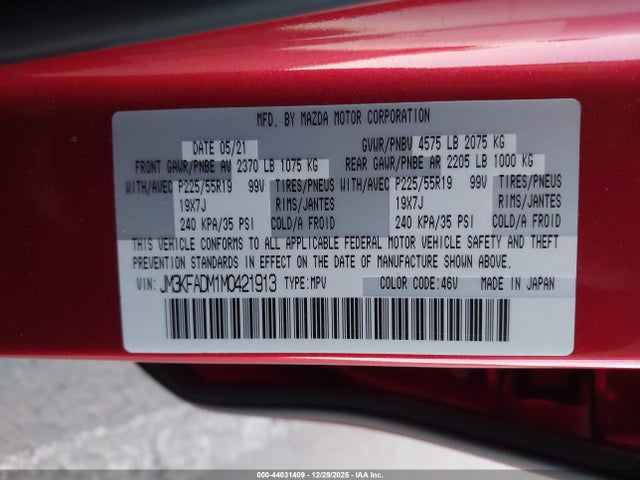 Mazda Cx-5 Grand Touring 2021 JM3KFADM1M0421913 Image 9