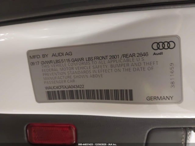 2018 AUDI S5 WAUC4CF5XJA043422 Photo 8