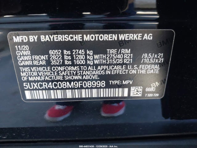 BMW X5 Sdrive40i 2021 5UXCR4C08M9F08998 Image 9