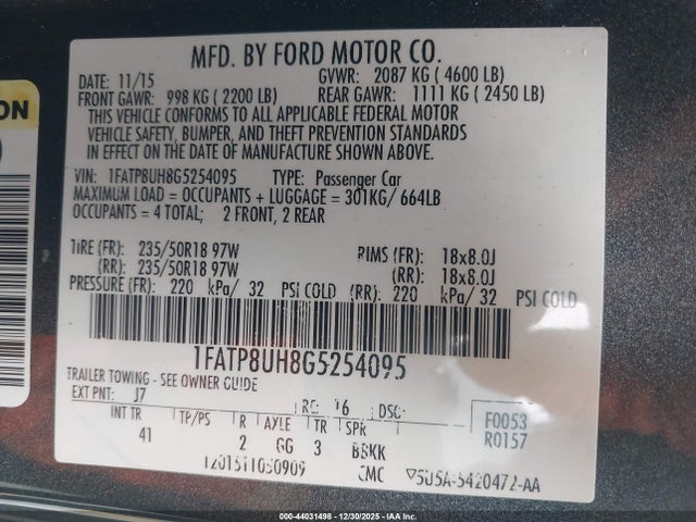 1FATP8UH8G5254095 Ford Mustang Ecoboost Premium
