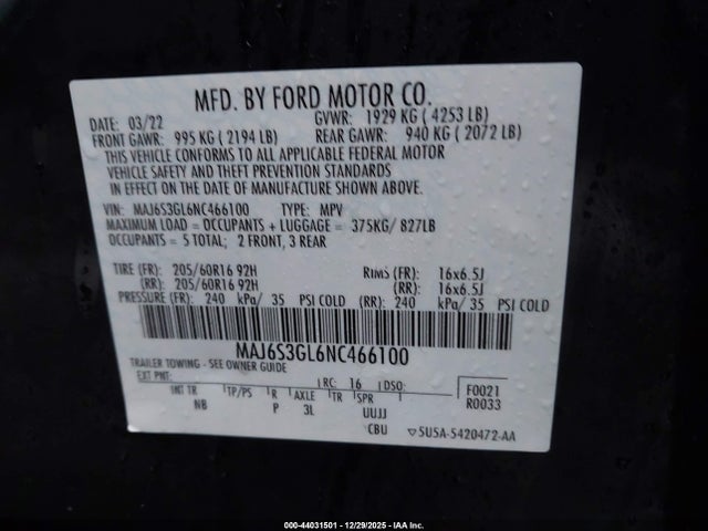 Ford Ecosport Se 2022 MAJ6S3GL6NC466100 Image 9
