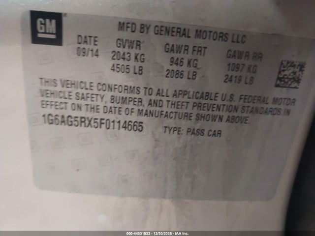 2015 CADILLAC ATS 1G6AG5RX5F0114665 Photo 8