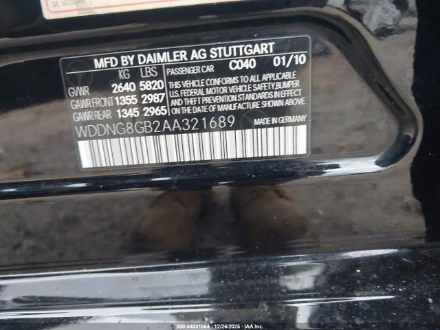 2010 MERCEDES-BENZ S 550 WDDNG8GB2AA321689 Photo 8