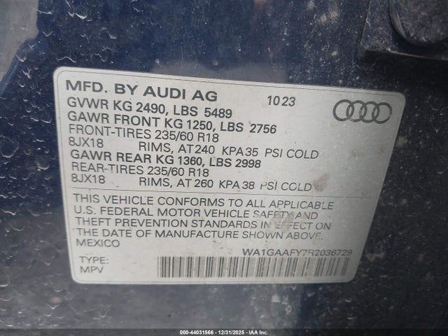 2024 AUDI Q5 WA1GAAFY7R2036729 Photo 8