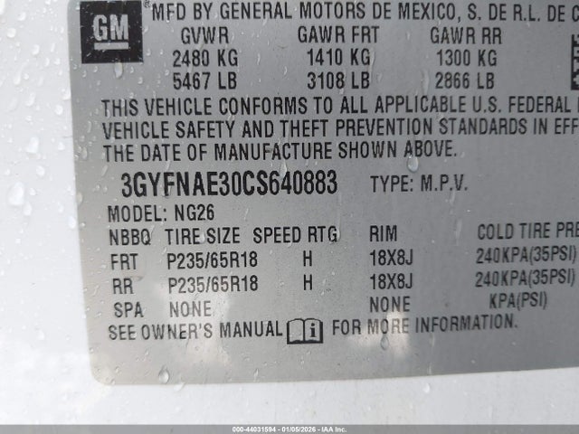 2012 CADILLAC SRX 3GYFNAE30CS640883 Photo 8