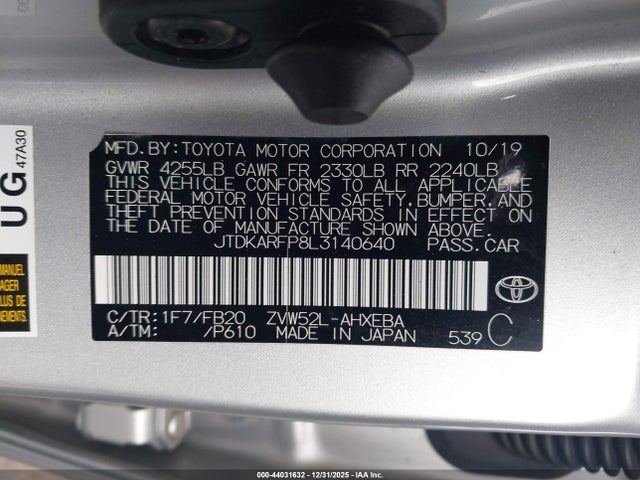 2020 TOYOTA PRIUS PRIME JTDKARFP8L3140640 Photo 8