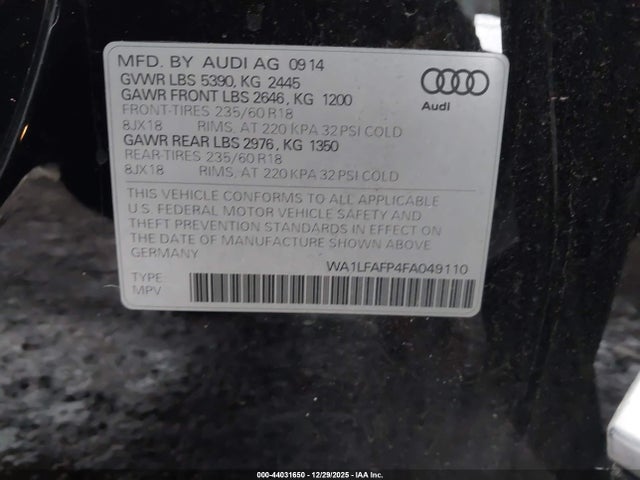 2015 AUDI Q5 WA1LFAFP4FA049110 Photo 8