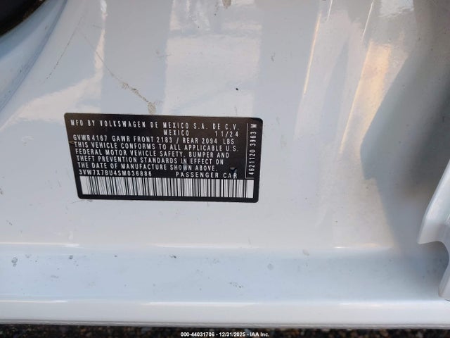 3VW7X7BU4SM036886 Volkswagen Jetta 1.5t Se