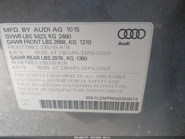 2016 AUDI Q5 WA1L2AFP8GA066814 Photo 8