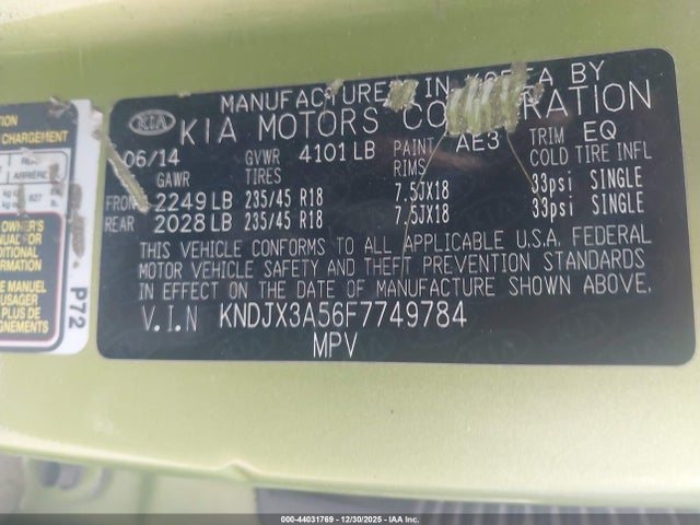 KIA Soul ! 2015 KNDJX3A56F7749784 Image 9