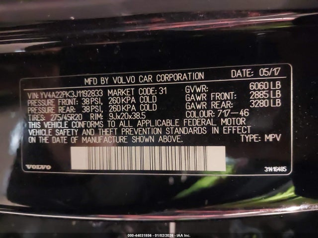 2018 VOLVO XC90 YV4A22PK3J1192833 Photo 8