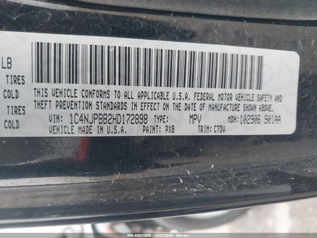 1C4NJPBB2HD172898 Jeep Patriot Sport Fwd