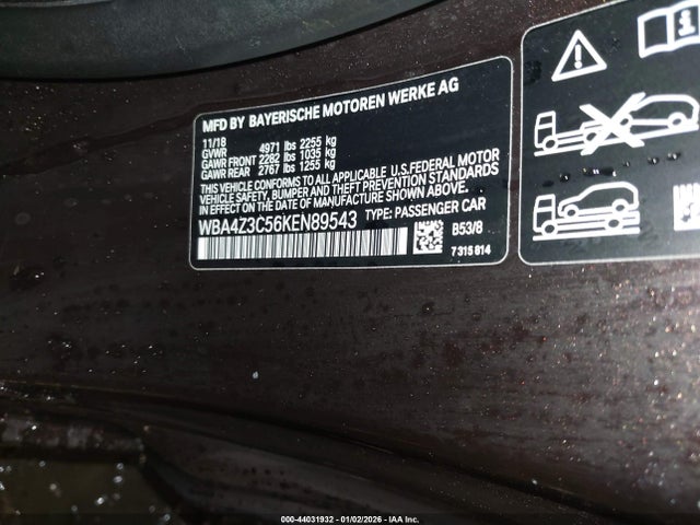 2019 BMW 430I WBA4Z3C56KEN89543 Photo 8