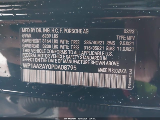 2023 PORSCHE CAYENNE WP1AA2AY0PDA08795 Photo 8
