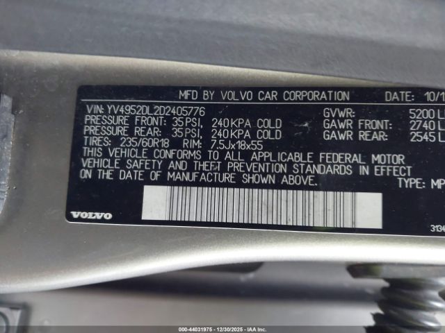 2013 VOLVO XC60 YV4952DL2D2405776 Photo 8