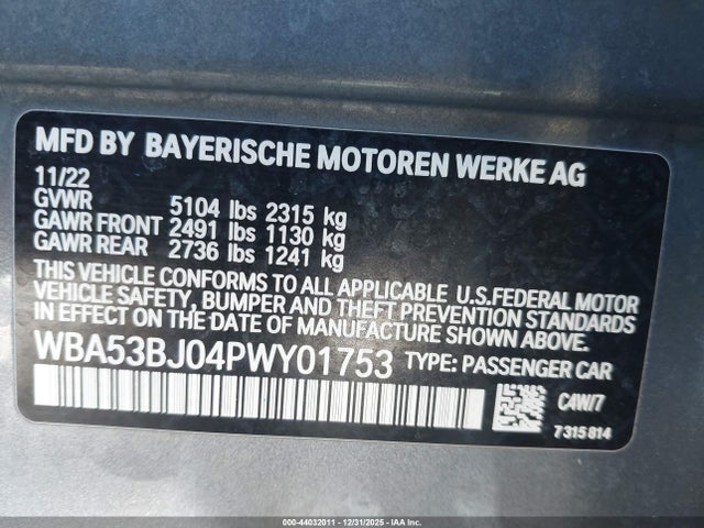 2023 BMW 540 WBA53BJ04PWY01753 Photo 8