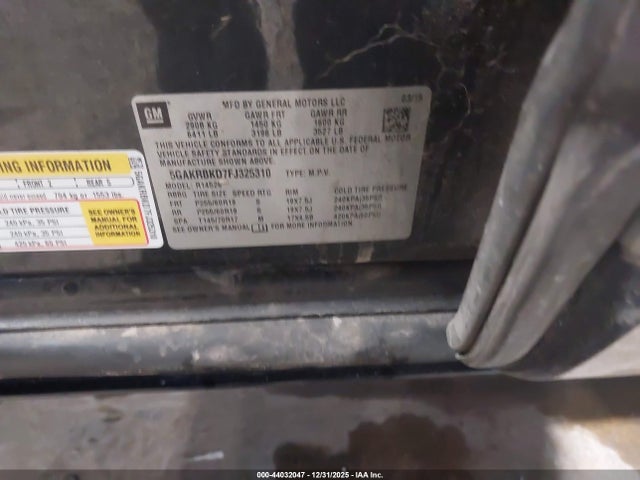 Buick Enclave Leather 2015 5GAKRBKD7FJ325310 Image 9
