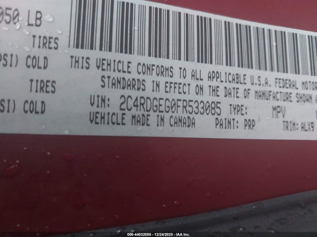 Dodge Grand Caravan R/t 2015 2C4RDGEG0FR533085 Image 9