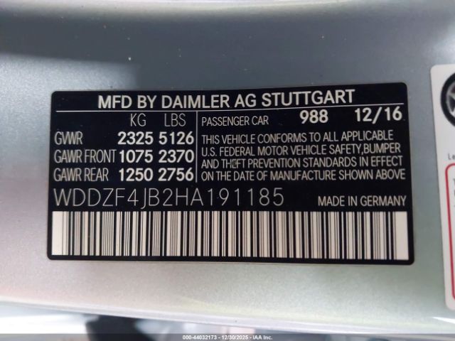 2017 MERCEDES-BENZ E 300 WDDZF4JB2HA191185 Photo 8