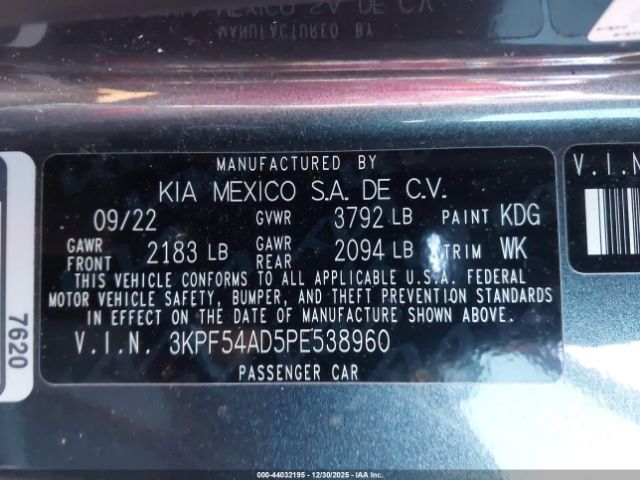 2023 KIA FORTE 3KPF54AD5PE538960 Photo 8