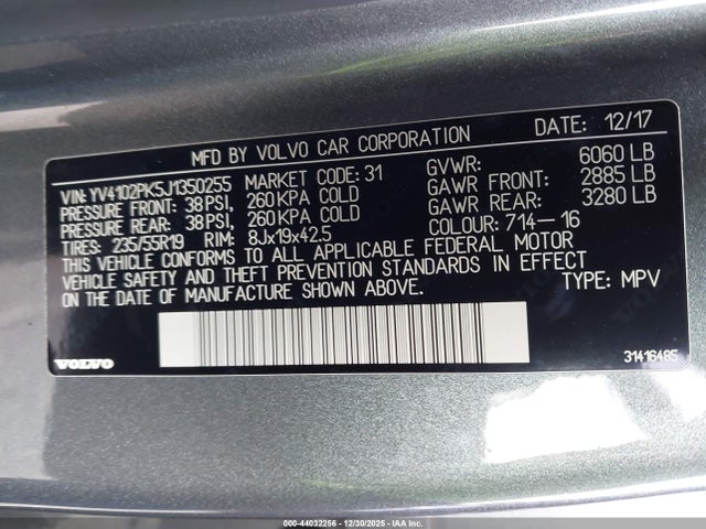 YV4102PK5J1350255 Volvo Xc90 T5 Momentum