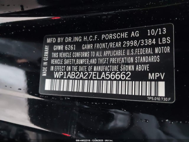 2014 PORSCHE CAYENNE WP1AB2A27ELA56662 Photo 8