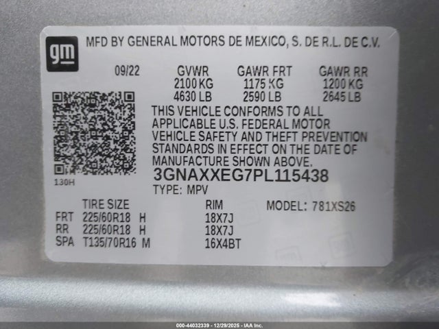 2023 CHEVROLET EQUINOX 3GNAXXEG7PL115438 Photo 8