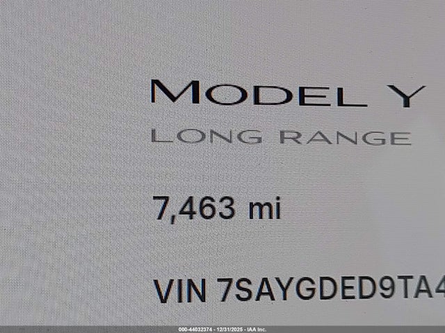 2026 TESLA MODEL Y 7SAYGDED9TA449264 Photo 6