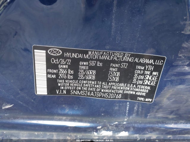 2023 HYUNDAI SANTA FE 5NMS24AJ3PH520768 Photo 8