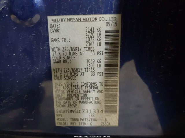 2020 NISSAN ROGUE 5N1AT2MV6LC731334 Photo 8