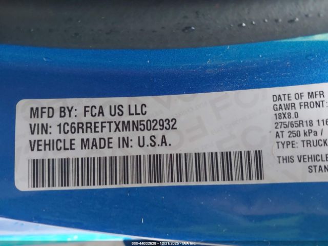 2021 RAM 1500 1C6RREFTXMN502932 Photo 8