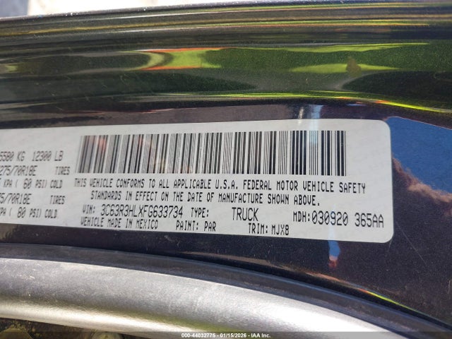 Продажа на аукционе авто 2015 Ram 3500 Big Horn, vin: 3C63R3HLXFG633734, номер лота: 44032775