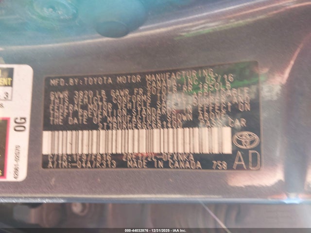 2T1BURHE8GC681400 Toyota COROLLA LE