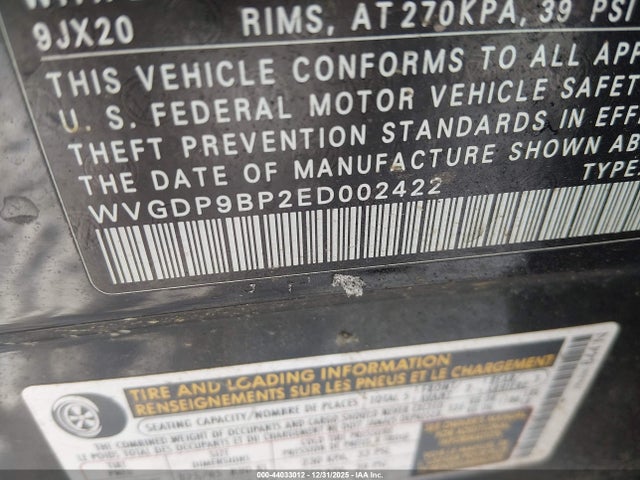 2014 VOLKSWAGEN TOUAREG WVGDP9BP2ED002422 Photo 8