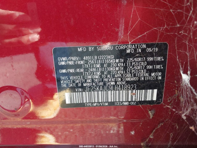 JF2SKAJC9LH418923 Subaru Forester Premium
