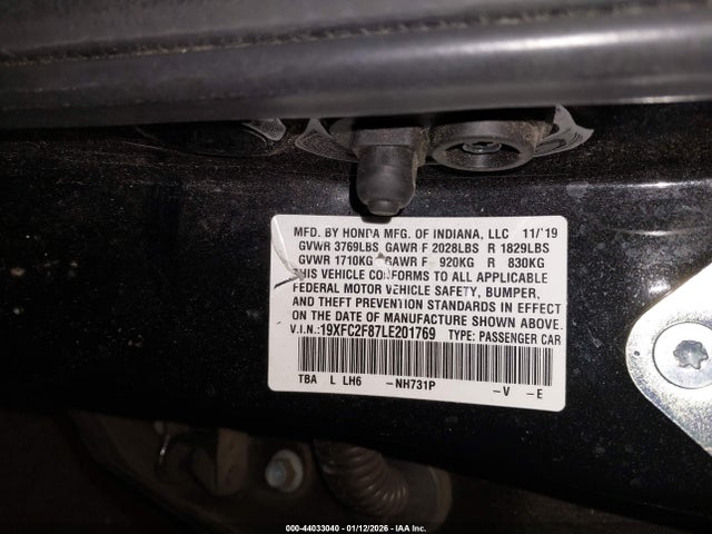 Honda Civic Sport 2020 19XFC2F87LE201769 Image 9