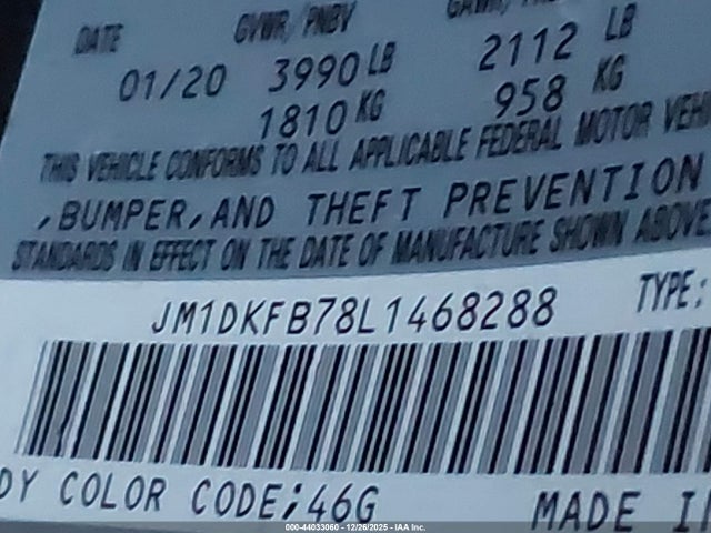 2020 MAZDA CX-3 JM1DKFB78L1468288 Photo 8