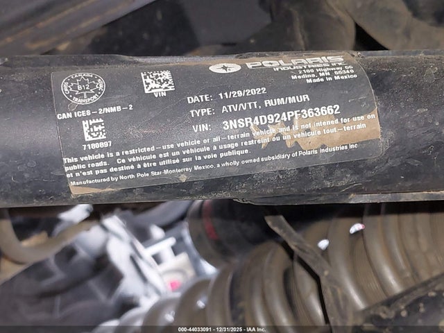 2023 POLARIS RZR 3NSR4D924PF363662 Photo 9