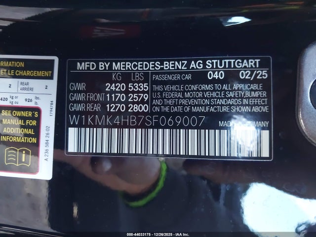 W1KMK4HB7SF069007 Mercedes-Benz Cle 300 4matic