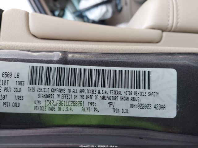 2020 JEEP GRAND CHEROKEE 1C4RJFBG1LC288261 Photo 8