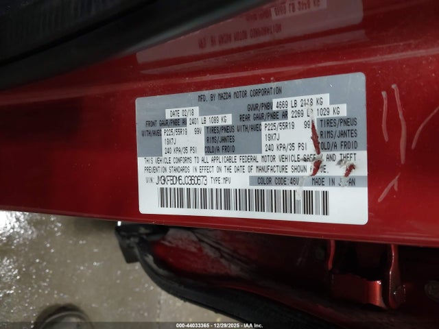 Aukcja sprzedaży 2018 Mazda Cx-5 Grand Touring, vin: JM3KFBDM6J0360673, numer aukcji: 44033365