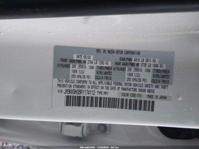 JM3KKBHD6R1174112 Mazda Cx-90 3.3 Turbo Preferred