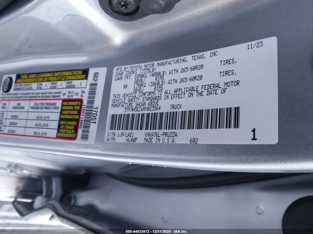 Toyota Tundra Platinum 2024 5TFNA5EC6RX023564 Image 9