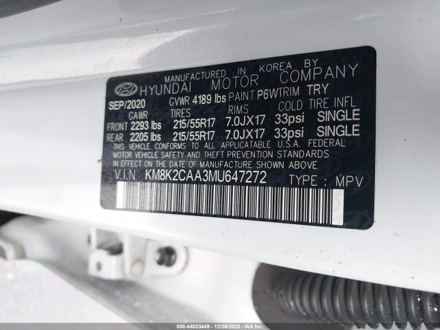 Hyundai Kona Sel 2021 KM8K2CAA3MU647272 Image 9