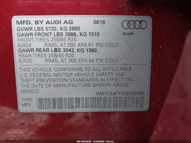 2018 AUDI SQ5 WA1C4AFY4J2205065 Photo 8