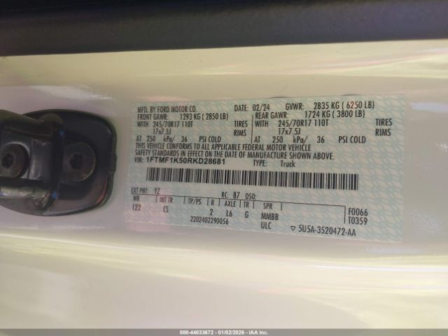 2024 FORD F-150 1FTMF1K50RKD28681 Photo 8